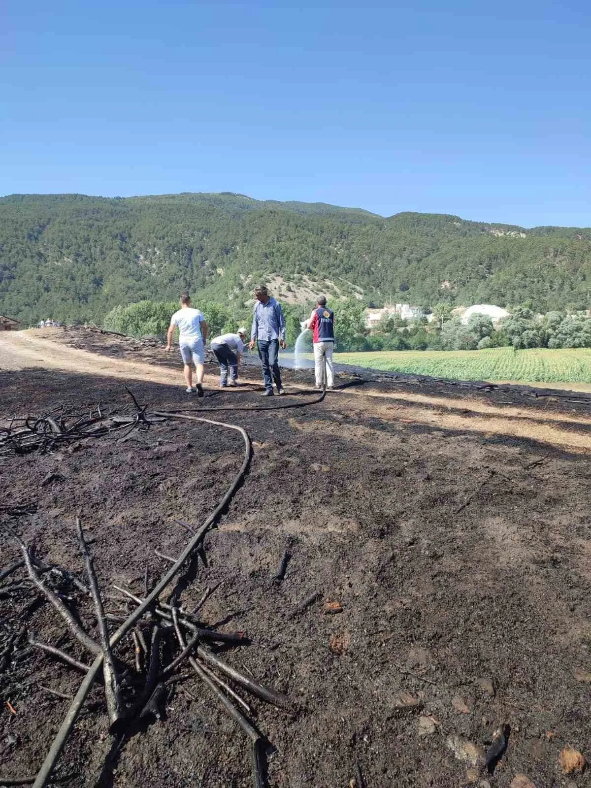 Bolu’da otluk arazide çıkan yangın söndürüldü