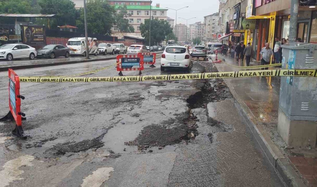 ERZURUM’DA ETKİLİ OLAN SAĞANAK