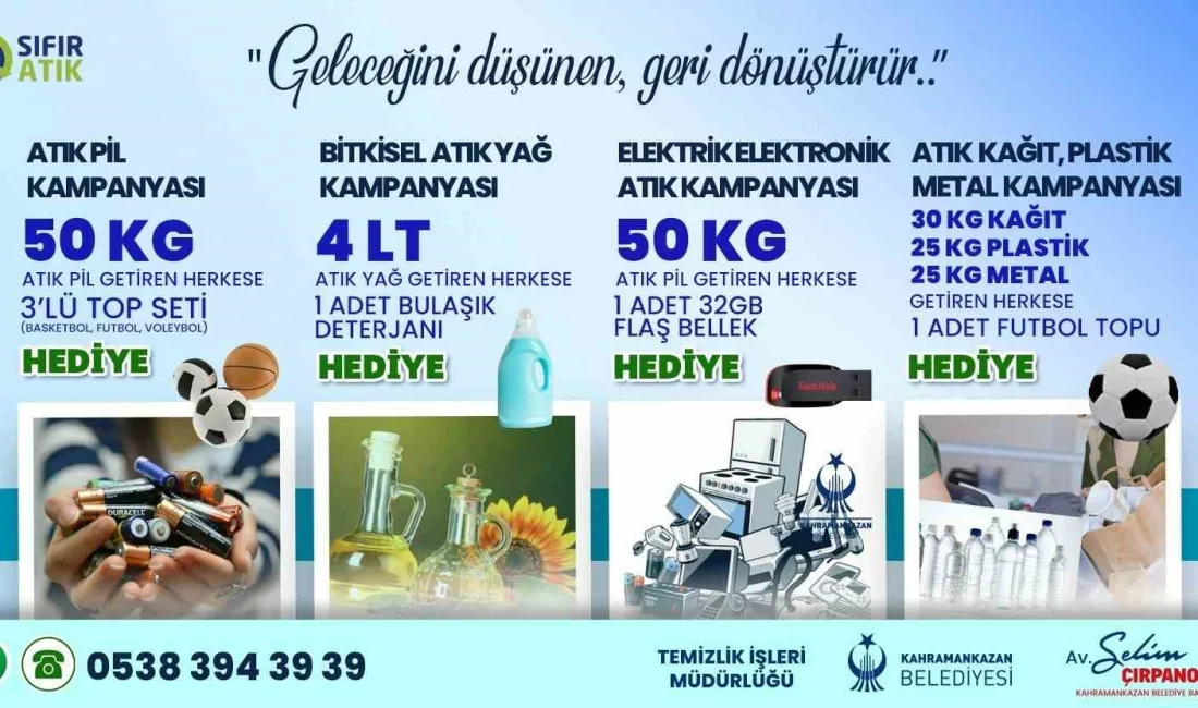 KAHRAMANKAZAN BELEDİYESİ TEMİZLİK İŞLERİ MÜDÜRLÜĞÜ EKİPLERİ ATIK GETİRME MERKEZİ’NDE DOĞAYI