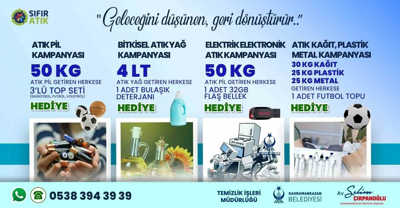 KAHRAMANKAZAN BELEDİYESİ TEMİZLİK İŞLERİ MÜDÜRLÜĞÜ EKİPLERİ ATIK GETİRME MERKEZİ’NDE DOĞAYI