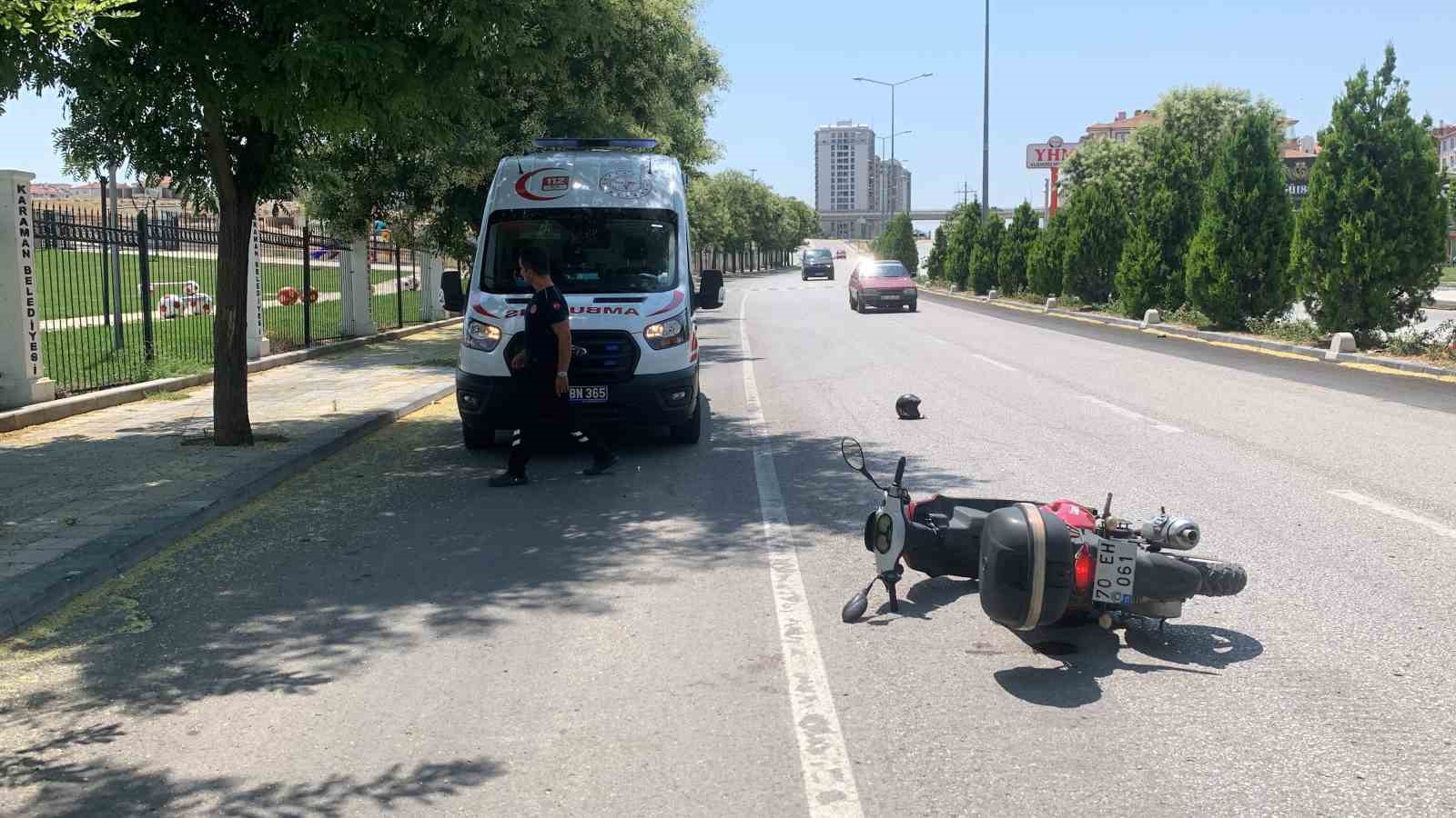 Karaman’da otomobil ile motosiklet çarpıştı: 1 yaralı