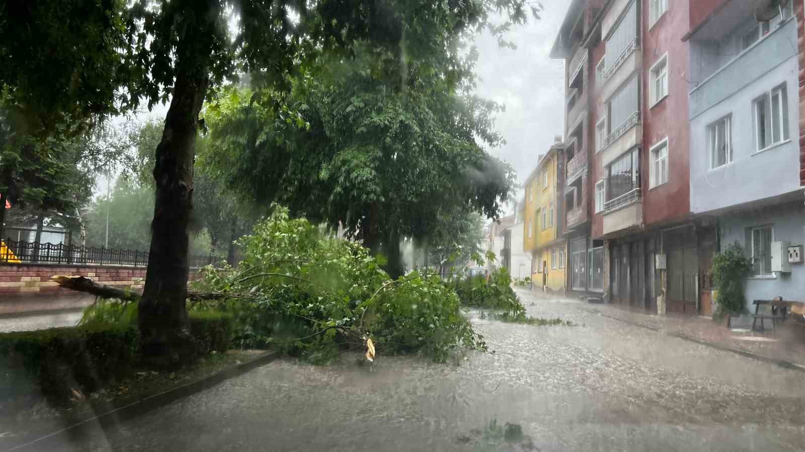 Kastamonu’da kuvvetli sağanak hayatı olumsuz etkiledi