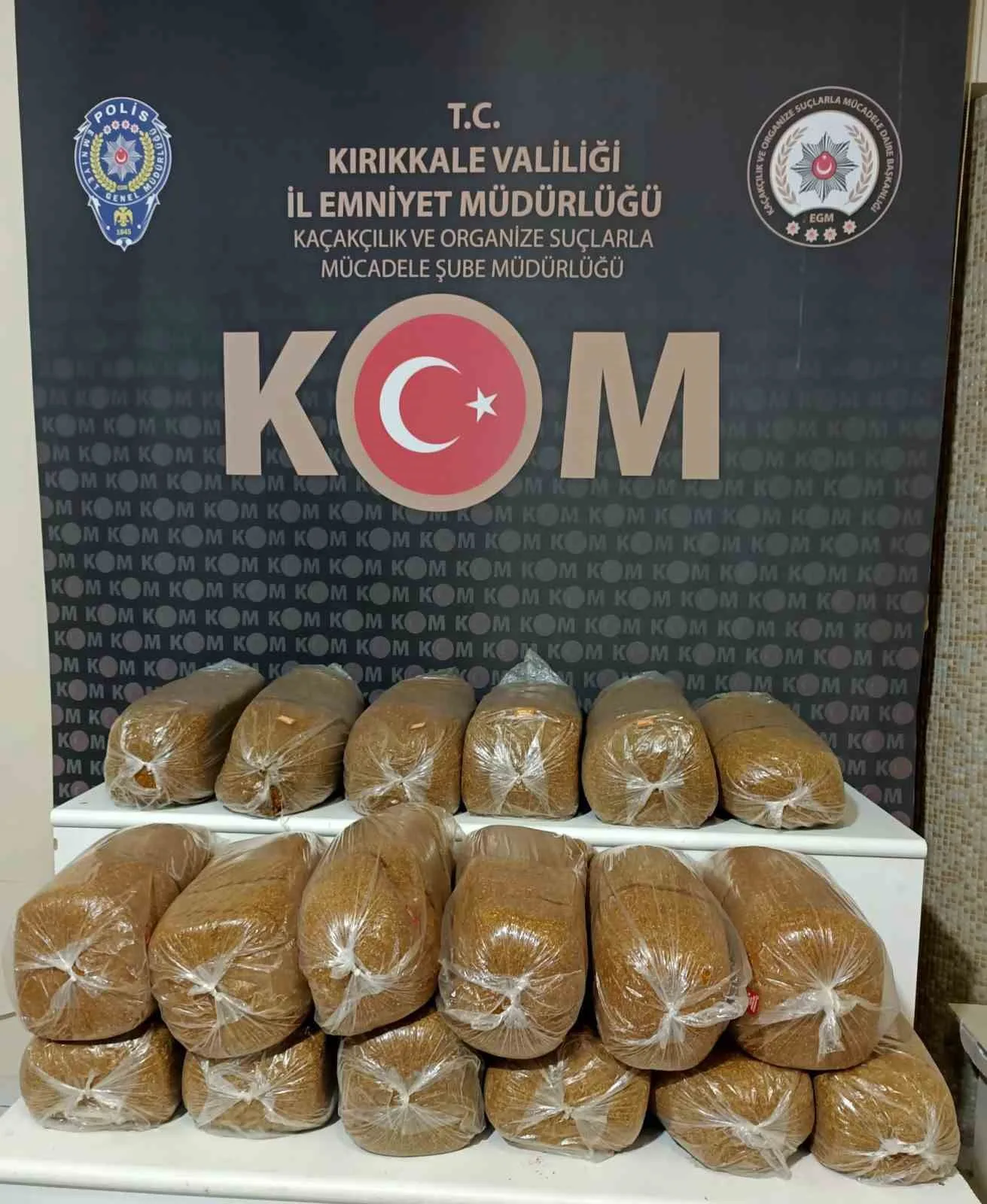 Kırıkkale’de 99 kilogram kaçak tütün ele geçirildi: 1 gözaltı