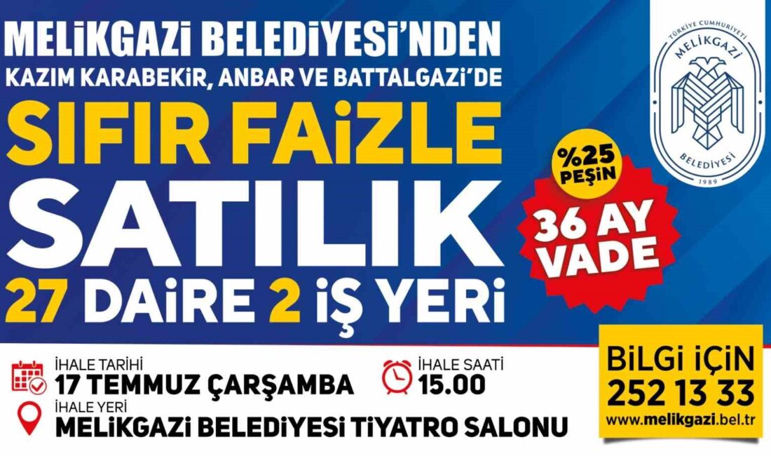 MELİKGAZİ BELEDİYESİ; 27 ADET