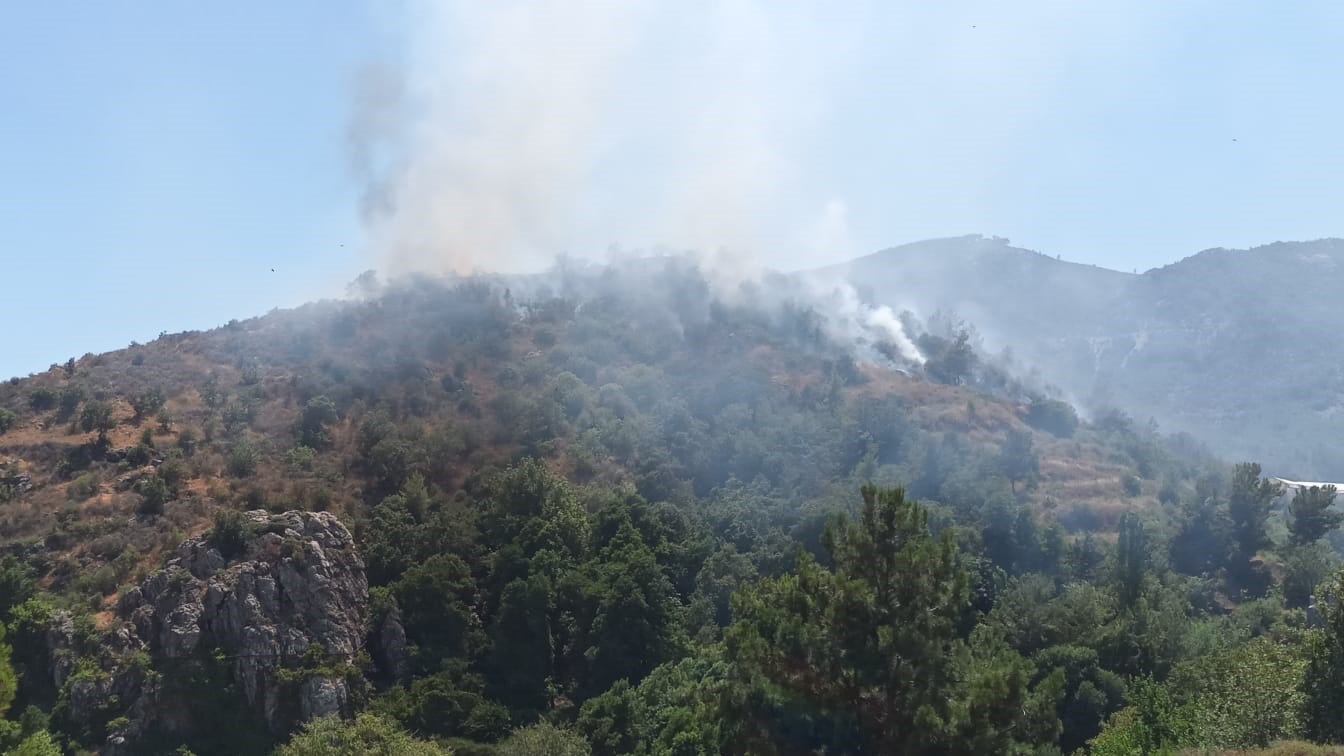 Mersin’de orman yangınına, havadan ve karadan müdahale ediliyor