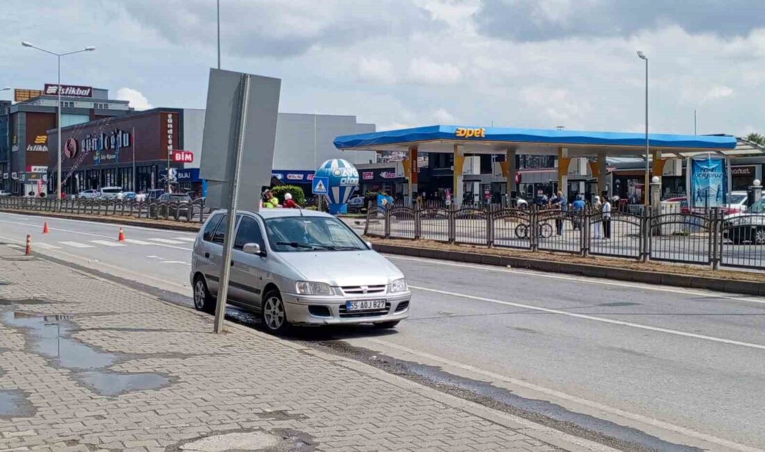 SAMSUN'UN BAFRA İLÇESİNDE OTOMOBİLİN