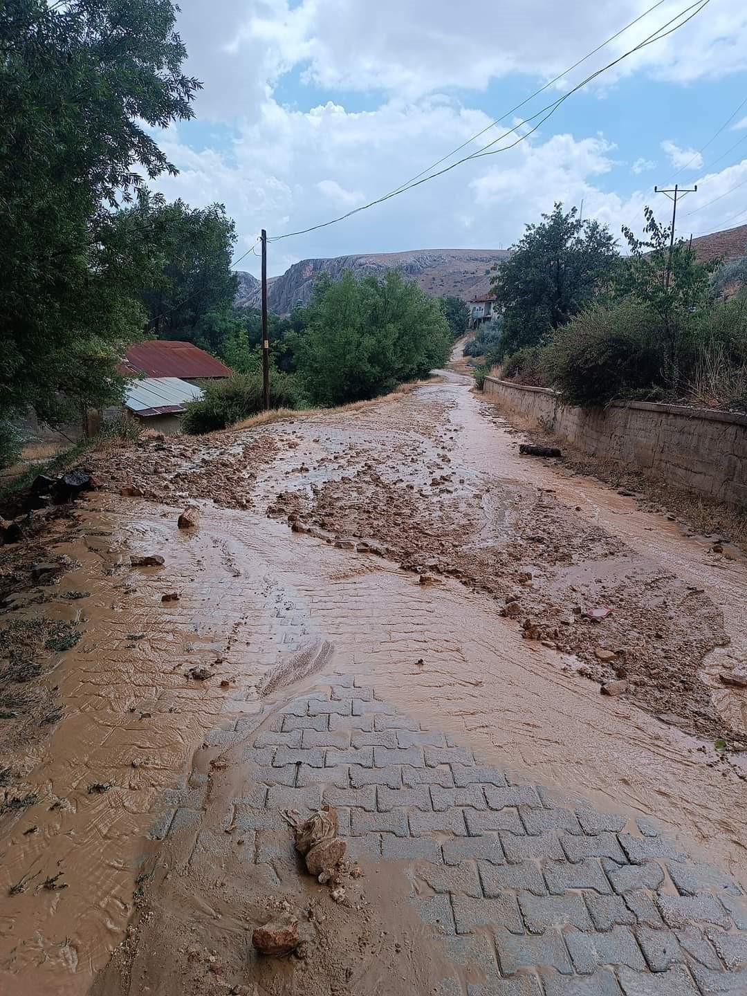 Sağanak yağış sele neden oldu