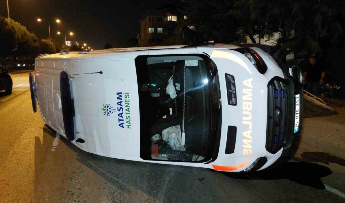 SAMSUN'DA OTOMOBİL İLE AMBULANSIN