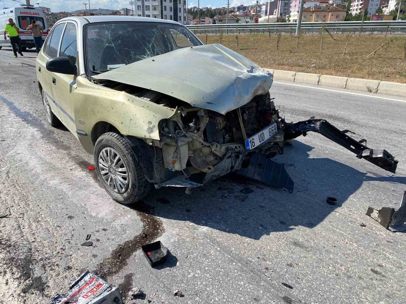 Samsun’da otomobil ile pikap çarpıştı: 1 yaralı