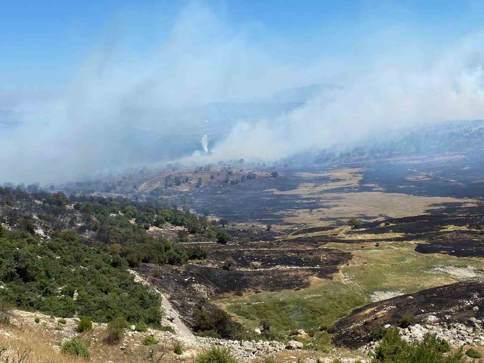 Soma’daki orman yangınında bir mahalle tahliye edildi