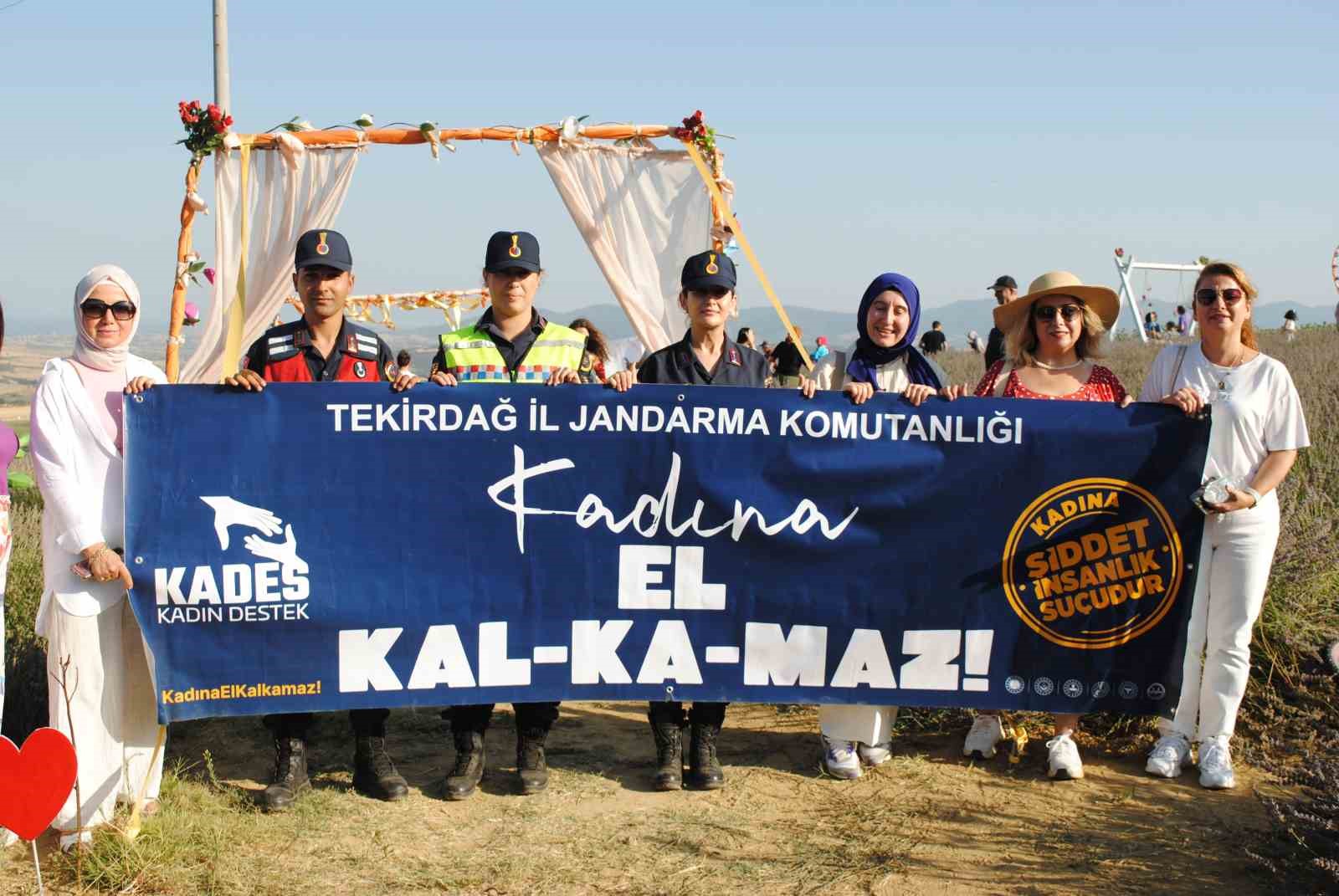 Tekirdağ İl Jandarma Komutanlığı “Kadına El Kalkmaz” dedi