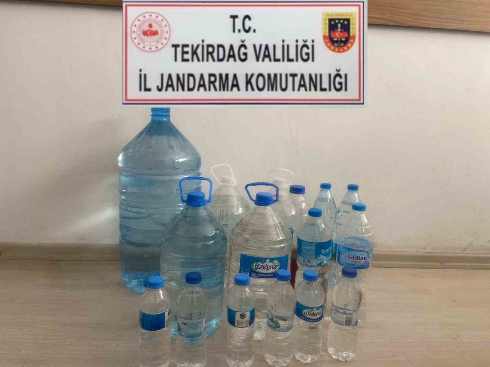 Tekirdağ’da 55 litre el yapımı içki ele geçirildi