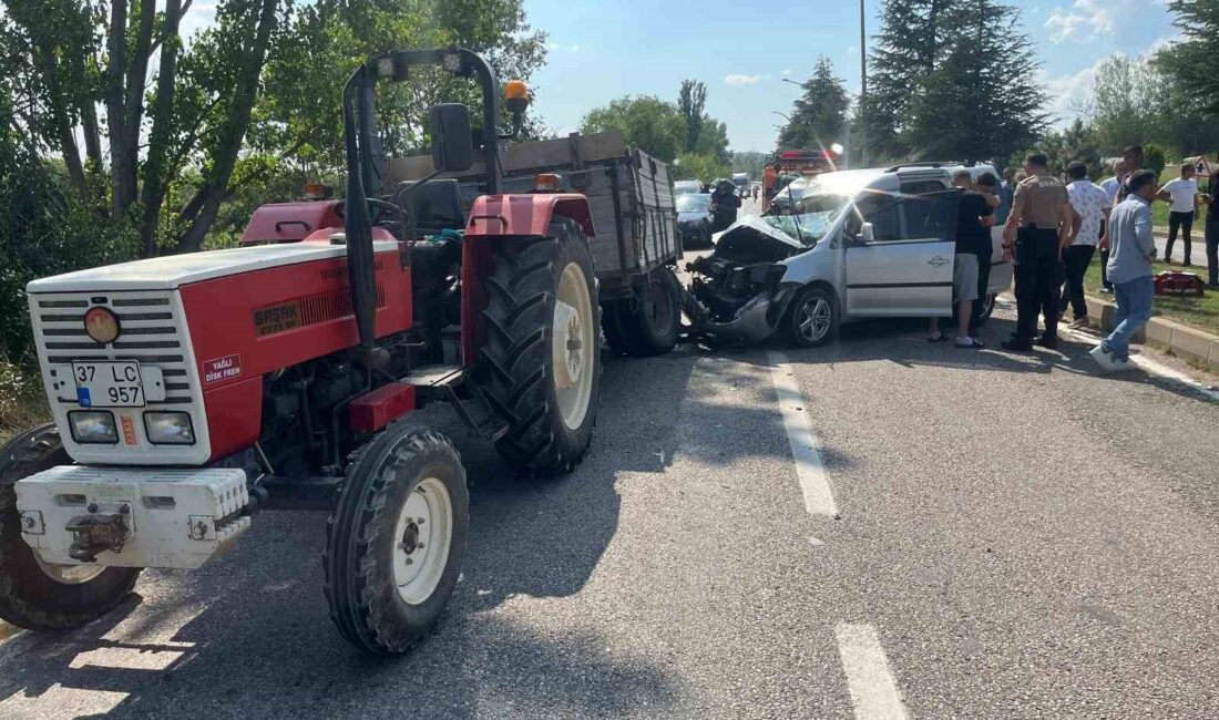 KASTAMONU’NUN TAŞKÖPRÜ İLÇESİNDE TRAKTÖRÜN