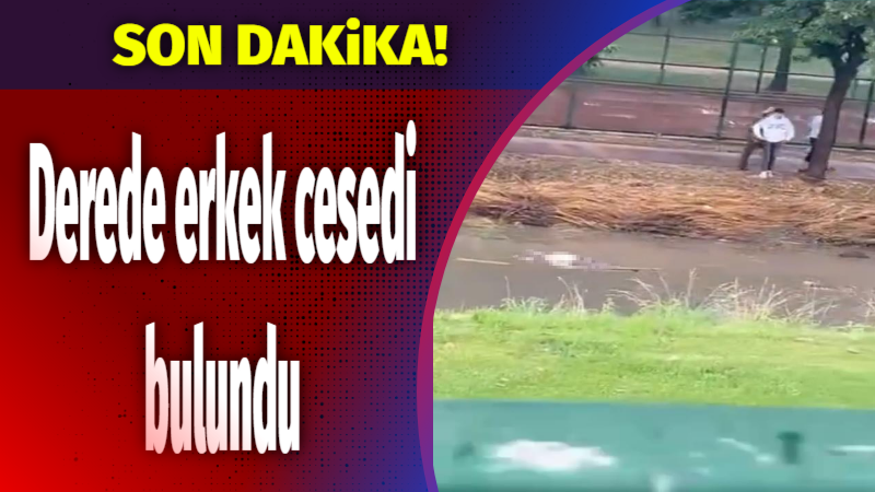 Yağmur sularının yükselttiği derede erkek cesedi bulundu