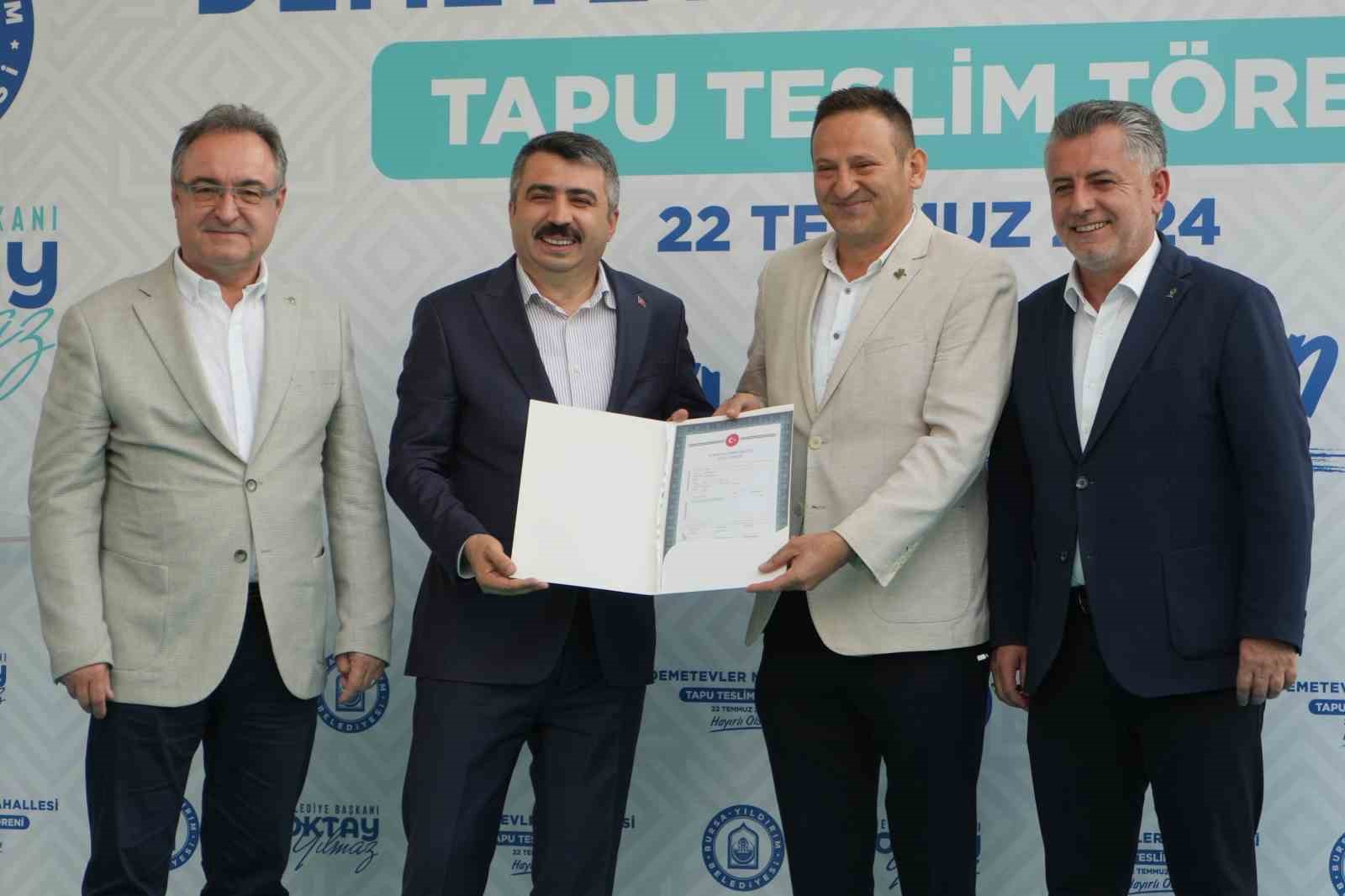 Yıldırım’da bin 237 hak sahibi tapularını teslim aldı