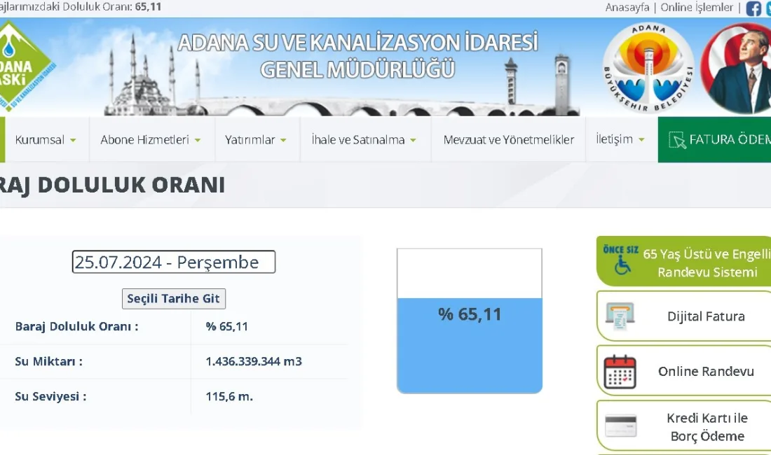 ADANA'DA ÇATALAN BARAJ GÖLÜNÜN