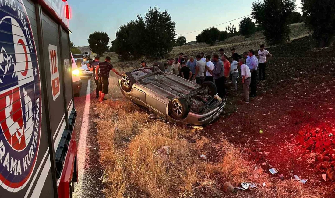 ADIYAMAN'DA KONTROLDEN ÇIKAN OTOMOBİL