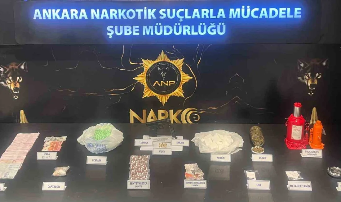 ANKARA EMNİYET MÜDÜRLÜĞÜ NARKOTİK ŞUBE MÜDÜRLÜĞÜ’NE BAĞLI EKİPLER HASSAS BURUNLU