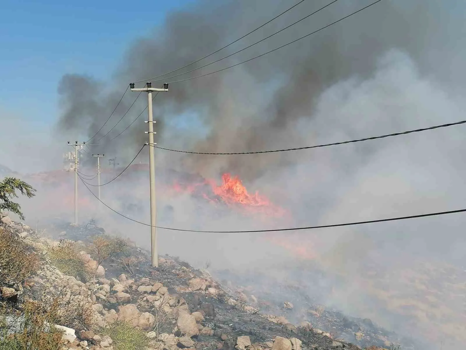 Bodrum’da korkutan yangın