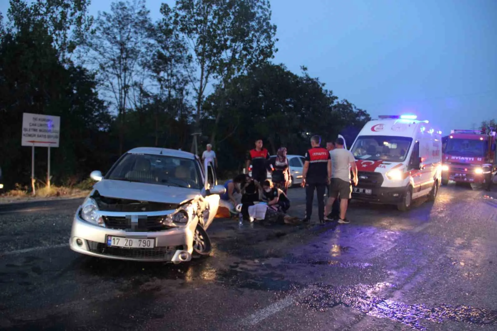 Çan’da otomobiller çarpıştı: 5 yaralı