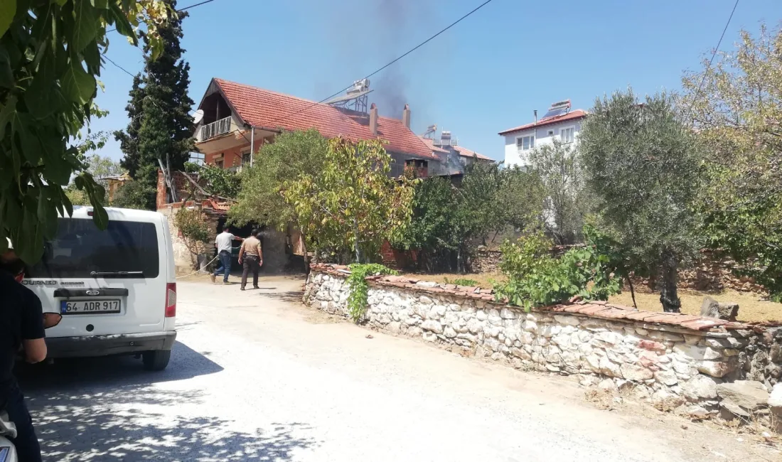 UŞAK’IN EŞME İLÇESİNDE EVİN YANINDA BULUNAN DEPODA ÇIKAN YANGIN KISA