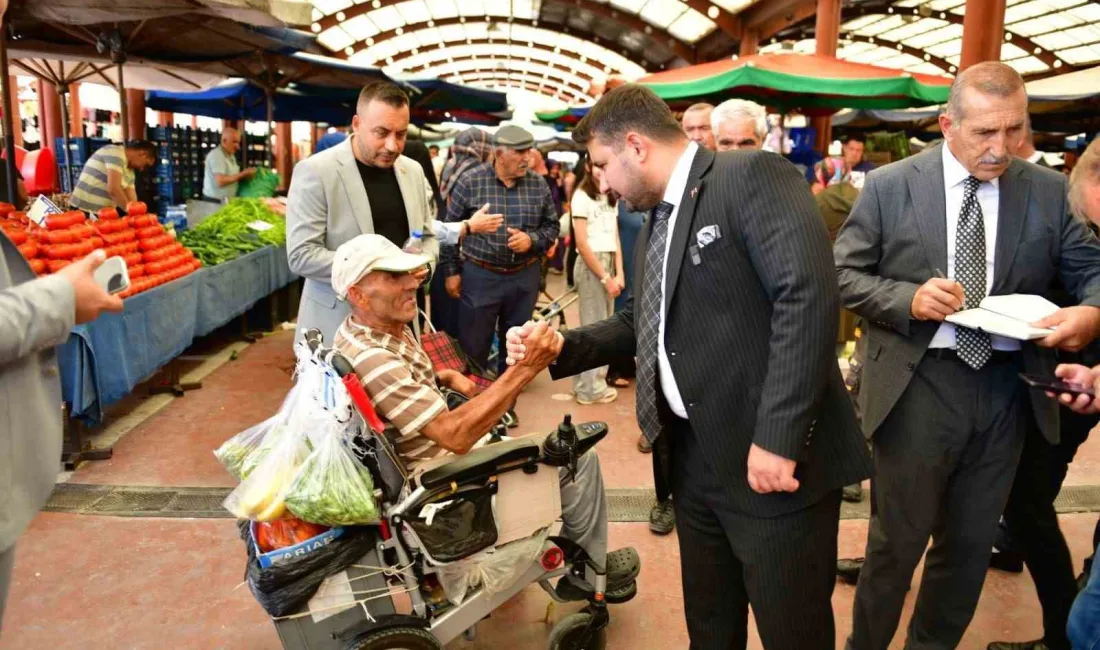 KAHRAMANKAZAN BELEDİYE BAŞKANI SELİM ÇIRPANOĞLU, SALI PAZARI’NI ZİYARET EDEREK ESNAF