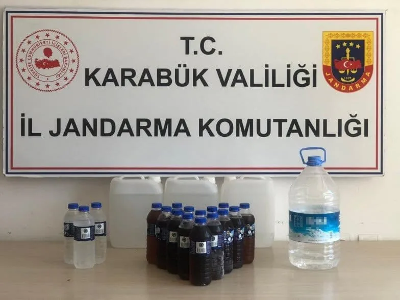 Karabük’te 20.5 litre kaçak alkol ele geçirildi