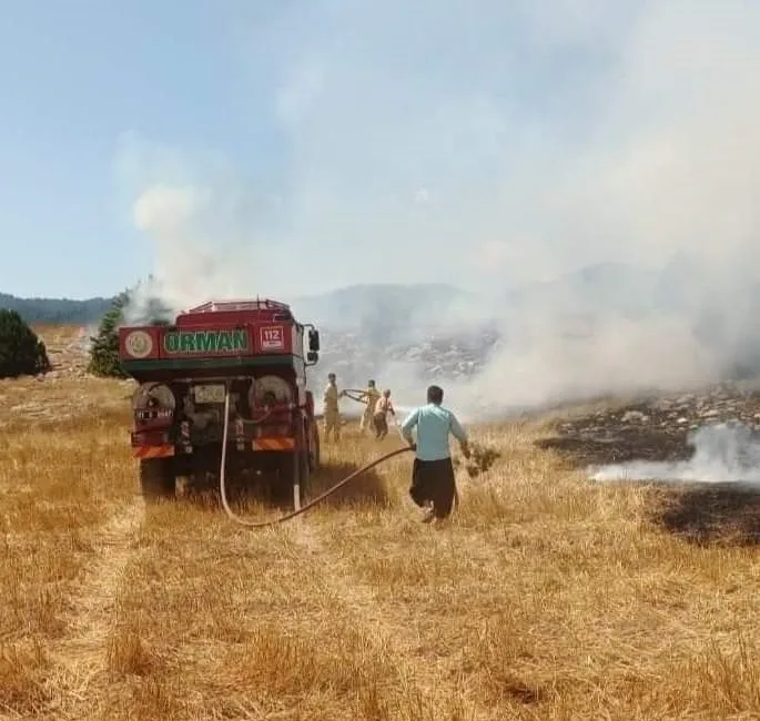 ADANA'NIN KOZAN İLÇESİNDE ANIZ