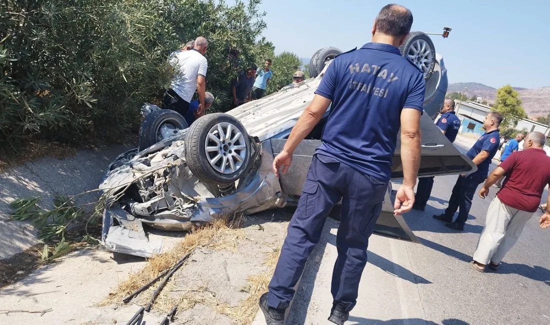 HATAY’DA TAKLA ATAN OTOMOBİLDEKİ