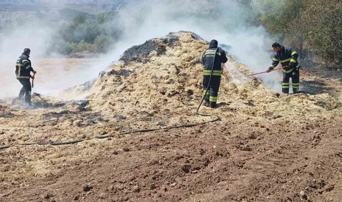 ERZİNCAN’DA ÇIKAN SAMAN YANGINI