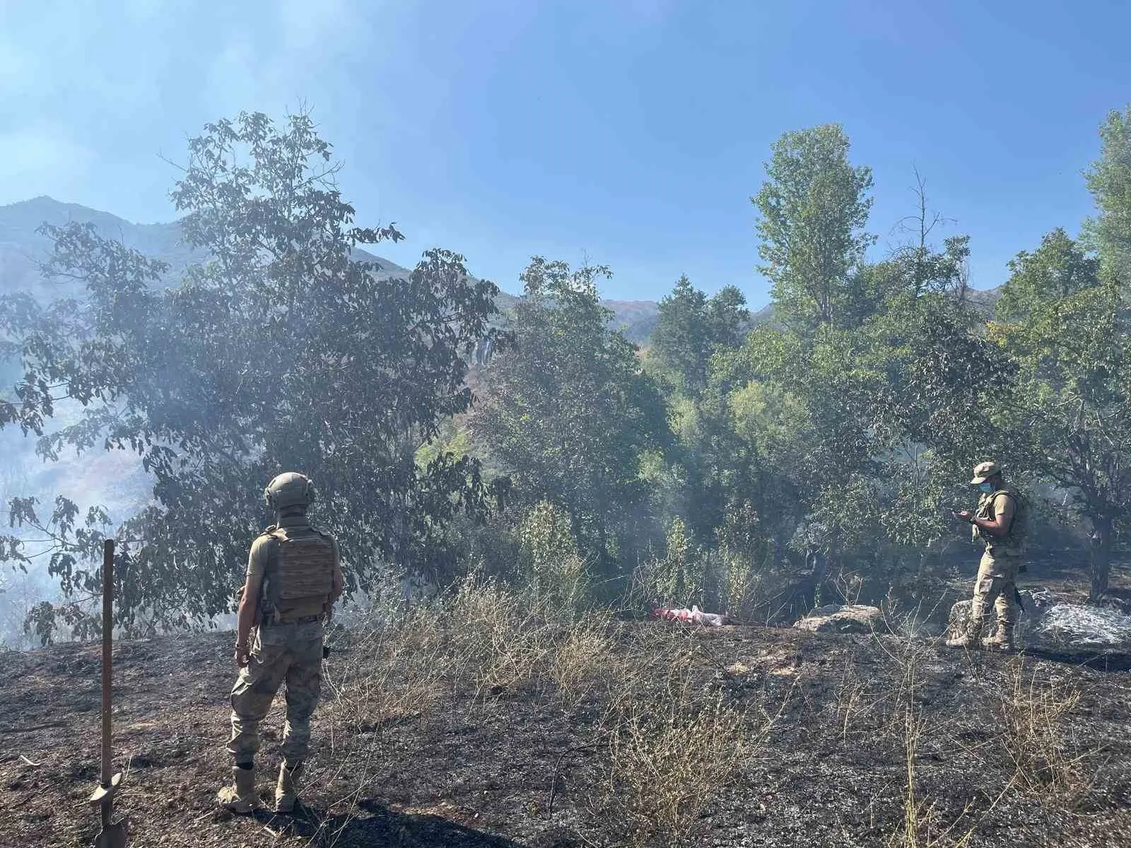 Tunceli’de çıkan örtü yangın söndürüldü