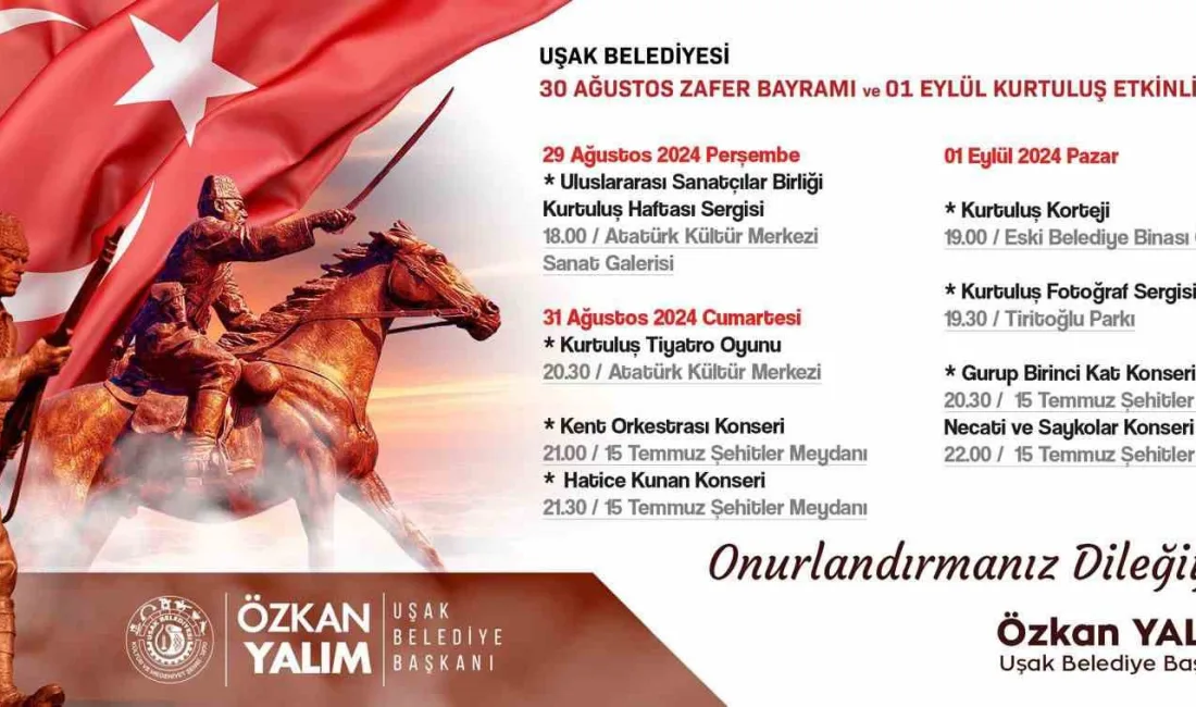 UŞAK BELEDİYESİ 30 AĞUSTOS ZAFER BAYRAMI VE UŞAK’IN DÜŞMAN İŞGALİNDEN