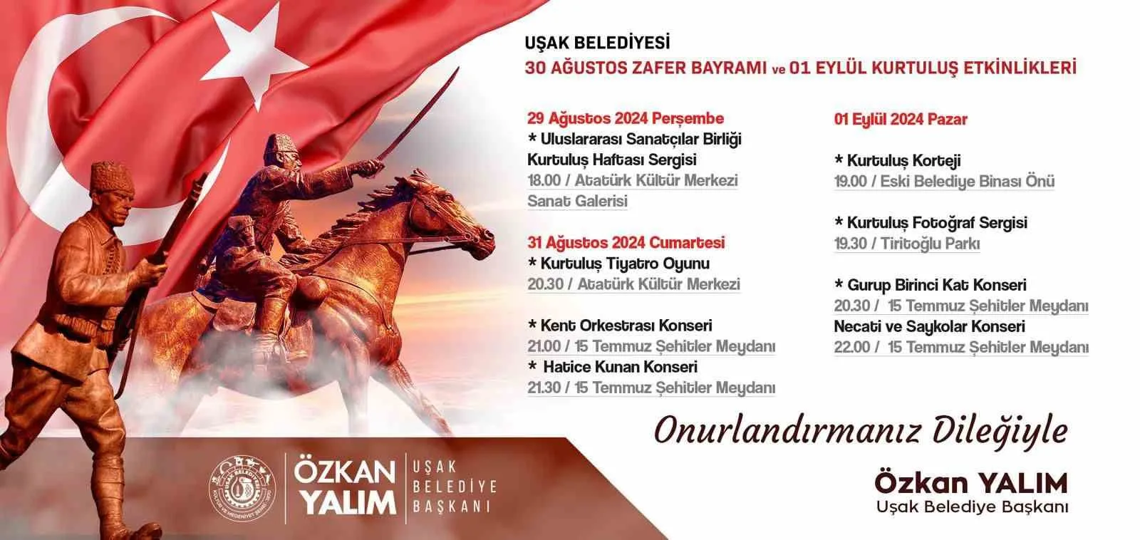 UŞAK BELEDİYESİ 30 AĞUSTOS ZAFER BAYRAMI VE UŞAK’IN DÜŞMAN İŞGALİNDEN