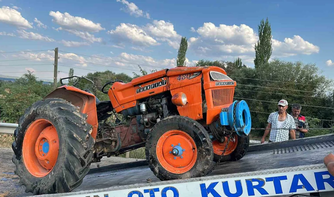 UŞAK-ANKARA KARAYOLU ÜZERİNDE MEYDANA GELEN KAZADA TRAKTÖR SÜRÜCÜSÜ HAYATINI KAYBETTİ.