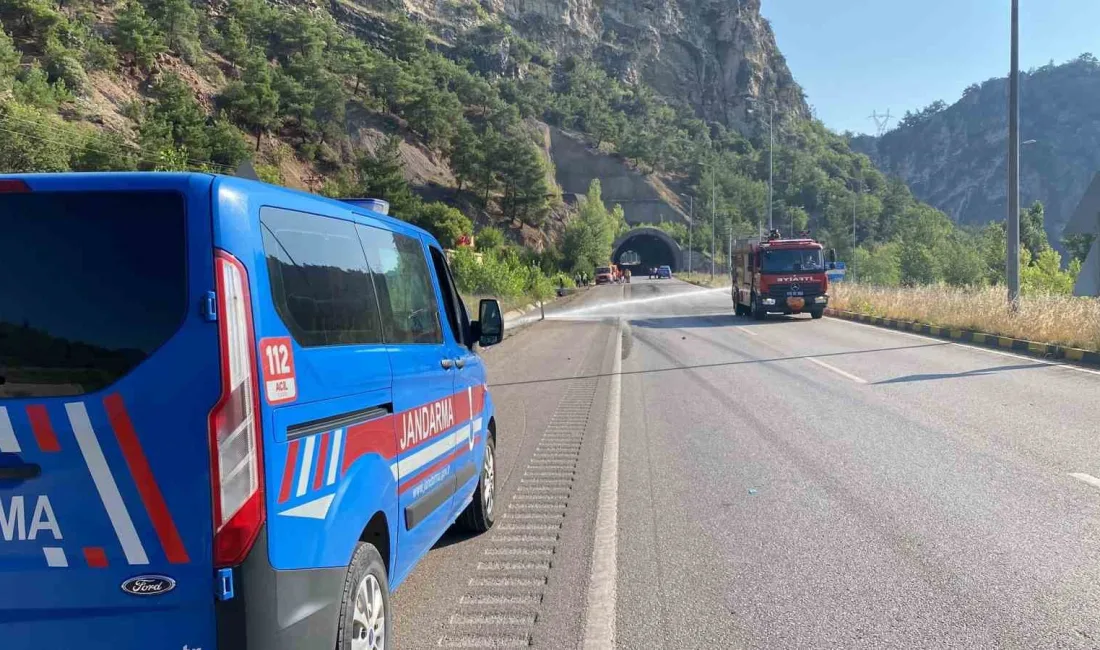 KARABÜK’TE TÜNEL ÇIKIŞINDA KALDIRIMA