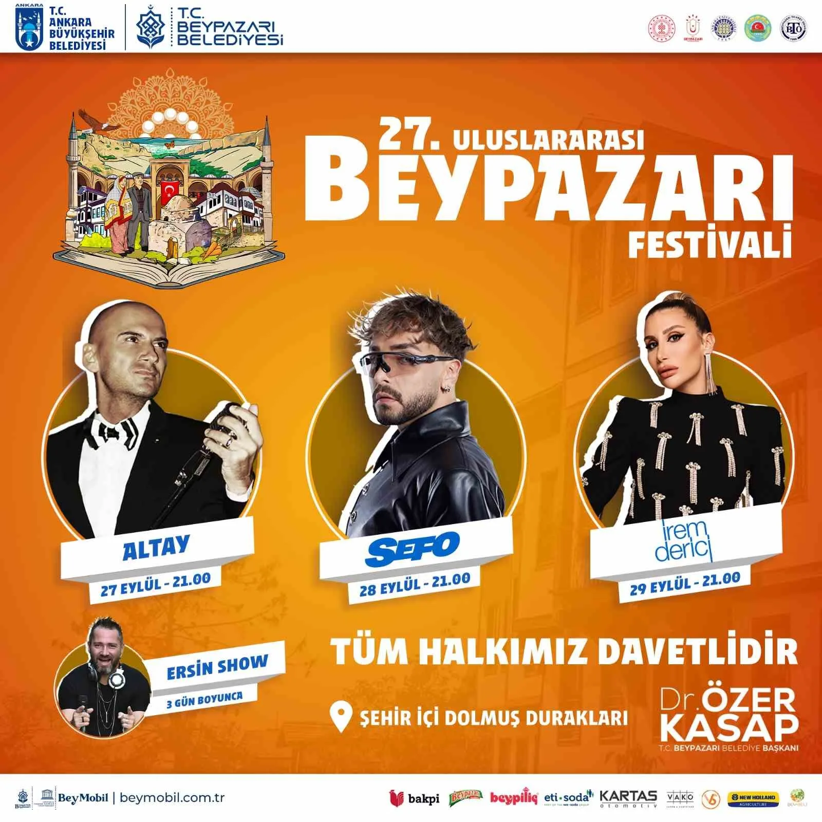 ANKARA’DA 27. ULUSLARARASI BEYPAZARI FESTİVALİ 27, 28 VE 29 EYLÜL