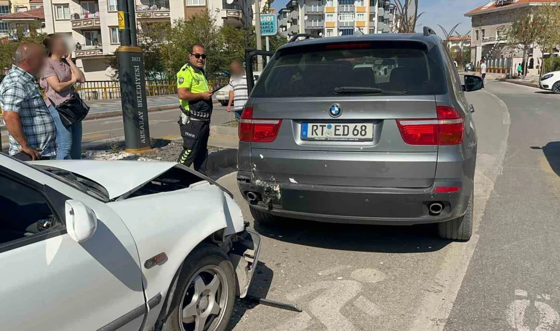 AKSARAY’DA TRAFİKTE ANİ FREN