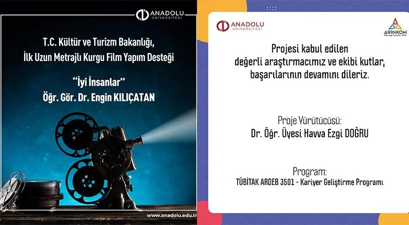 Anadolu Üniversitesi öğretim üyeleri farklı alanlarda başarılar kazanmaya devam ediyor