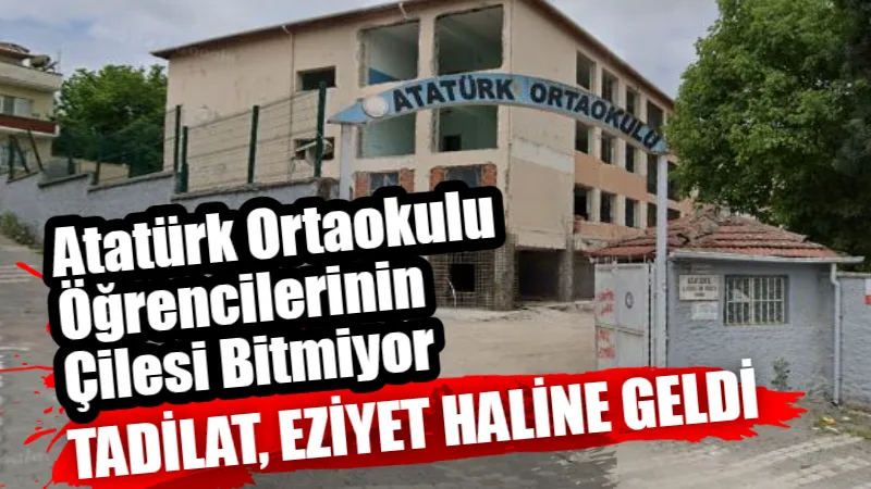 İnegöl’de Atatürk Ortaokulu Öğrencilerinin Çilesi Bitmiyor