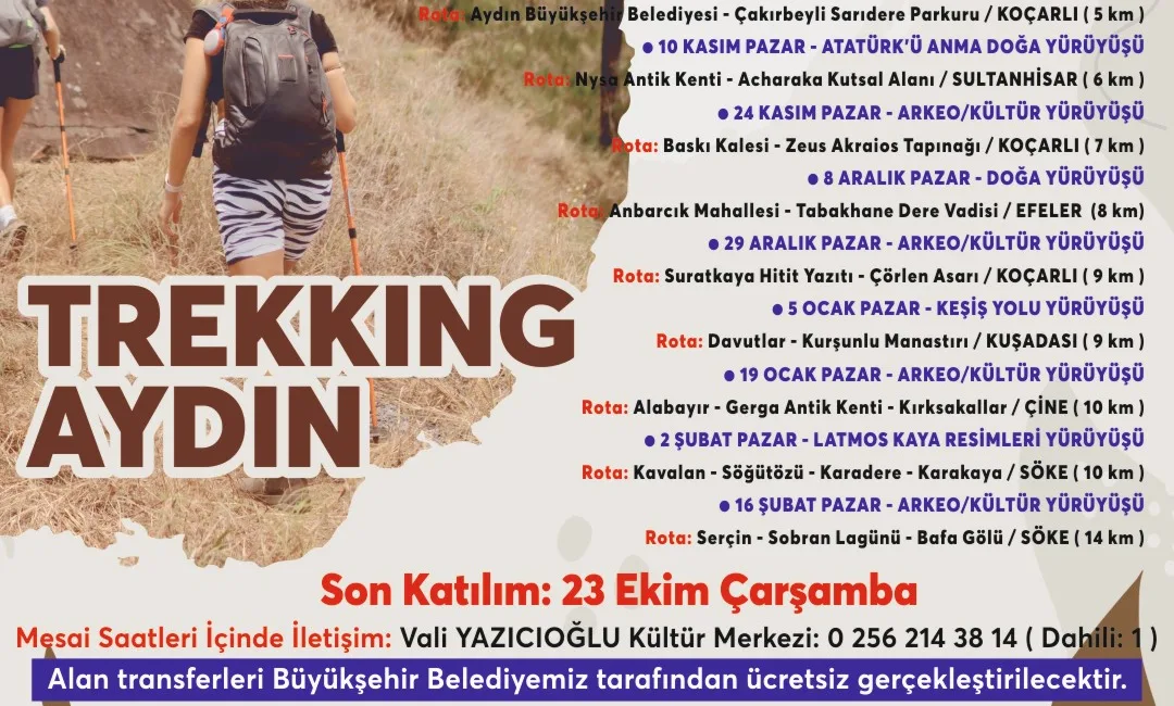 BAŞKAN ÇERÇİOĞLU, DOĞASEVERLERİ "TREKKİNG