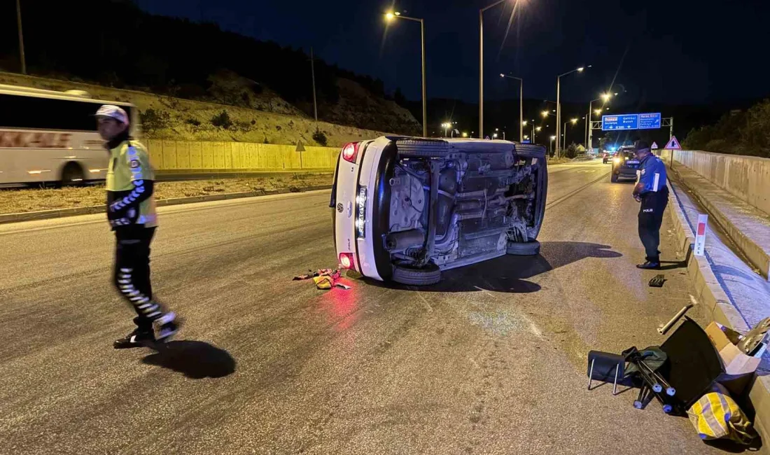 BURDUR’DA BORDÜR TAŞINA ÇARPAN