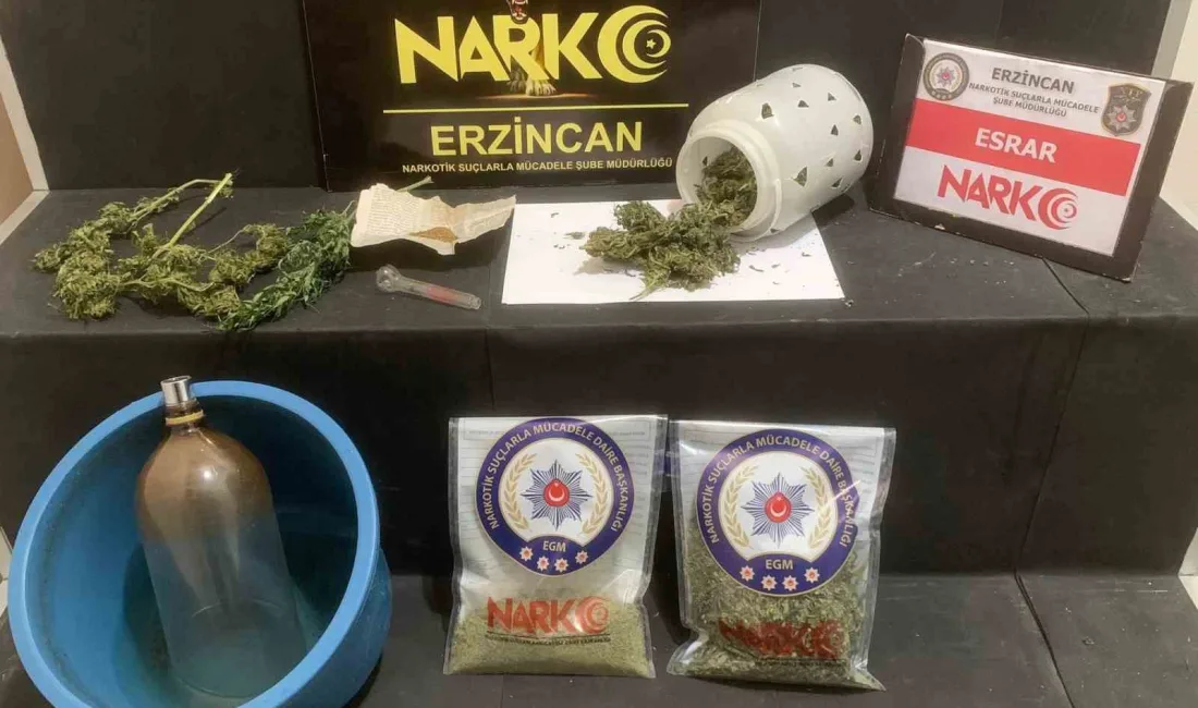 ERZİNCAN’DA EVİNDE 252,33 GRAM