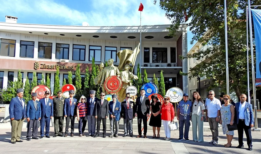 GAZİLER GÜNÜ ÇEŞME'DE TÖRENLE