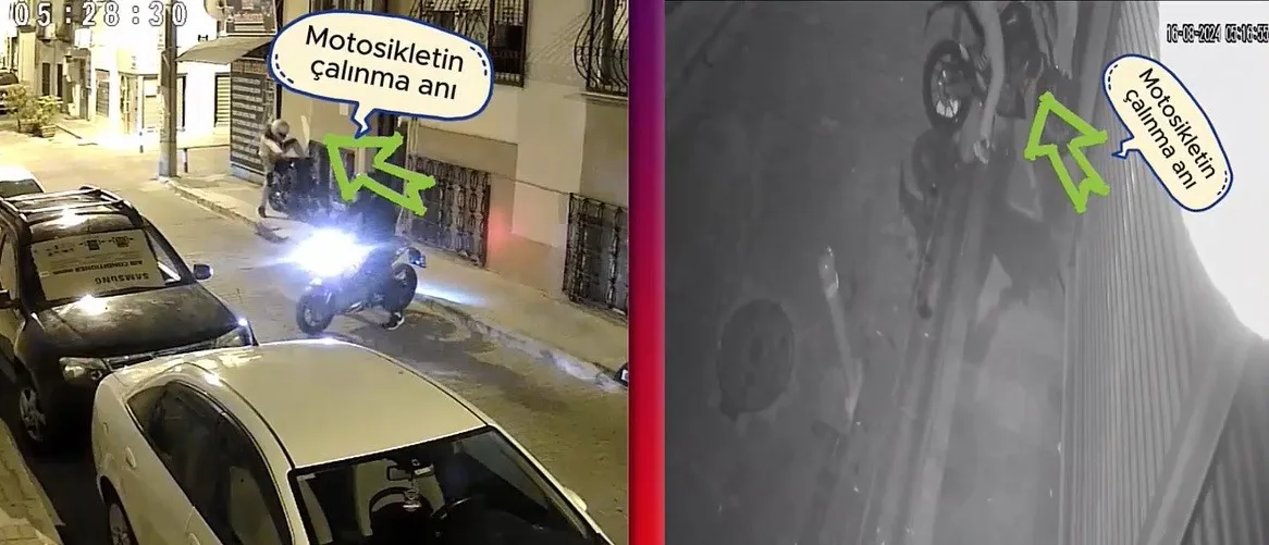 Hırsızlar kask takıp gizlenseler de polisten kaçamadılar