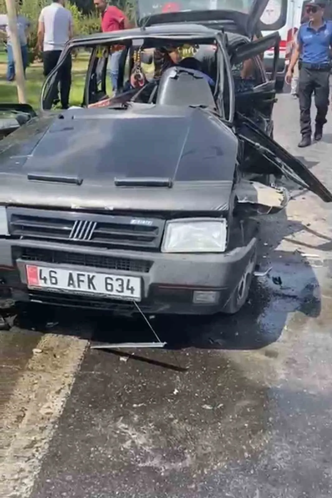 Kahramanmaraş’ta trafik kazası güvenlik kamerasında