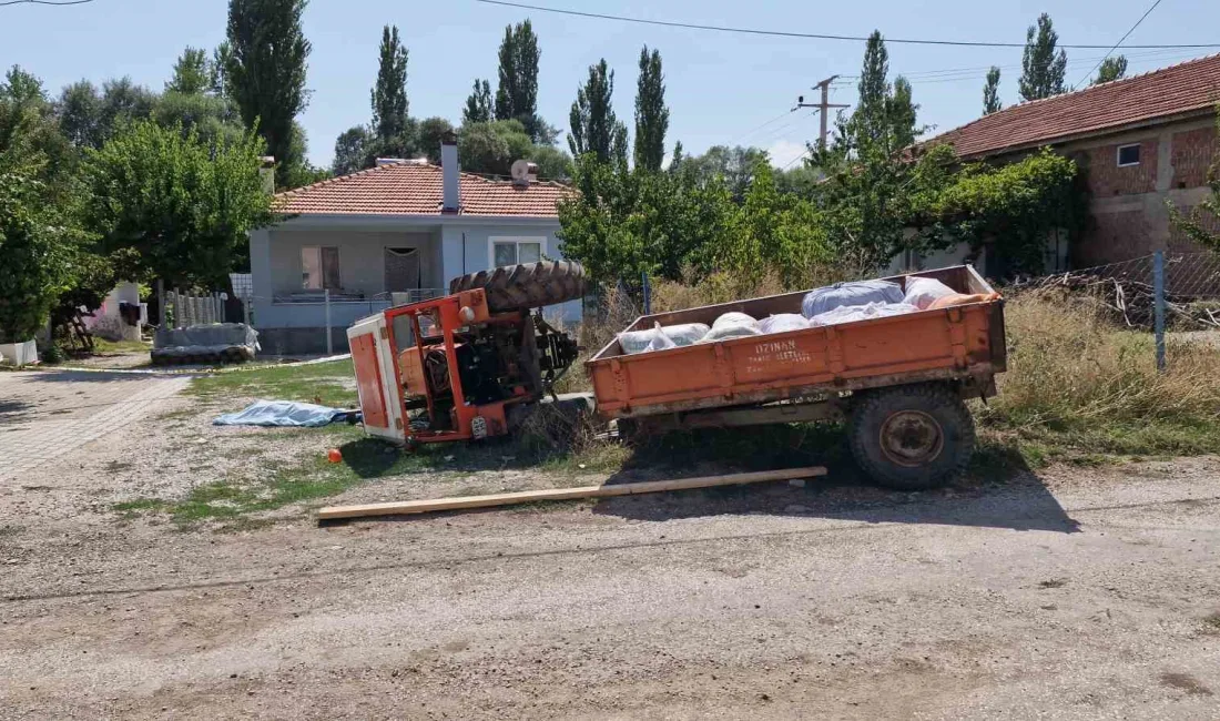 ÇORUM'UN ALACA İLÇESİ'NDE, TRAKTÖR