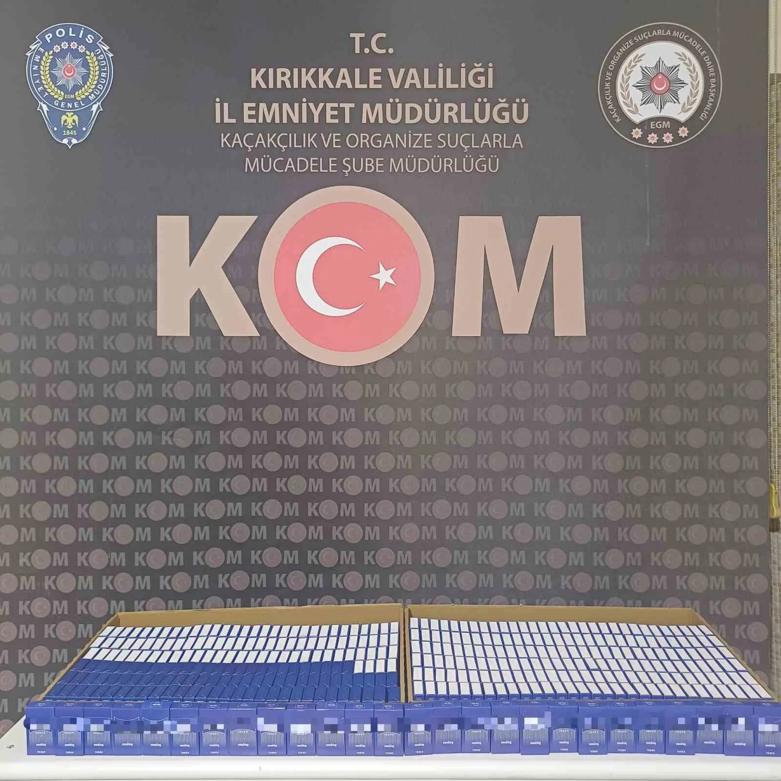 Kırıkkale’de 8 bin makaron ele geçirildi: 1 gözaltı