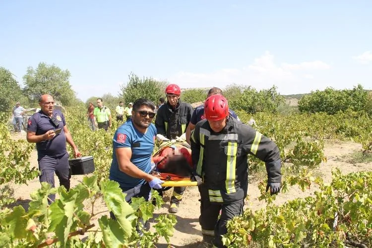 Kontrolden çıkan araç tarlaya uçtu: 1’i ağır 5 yaralı