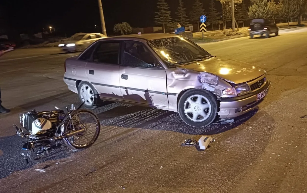 Konya’da otomobil ile motosiklet çarpıştı: 2 yaralı