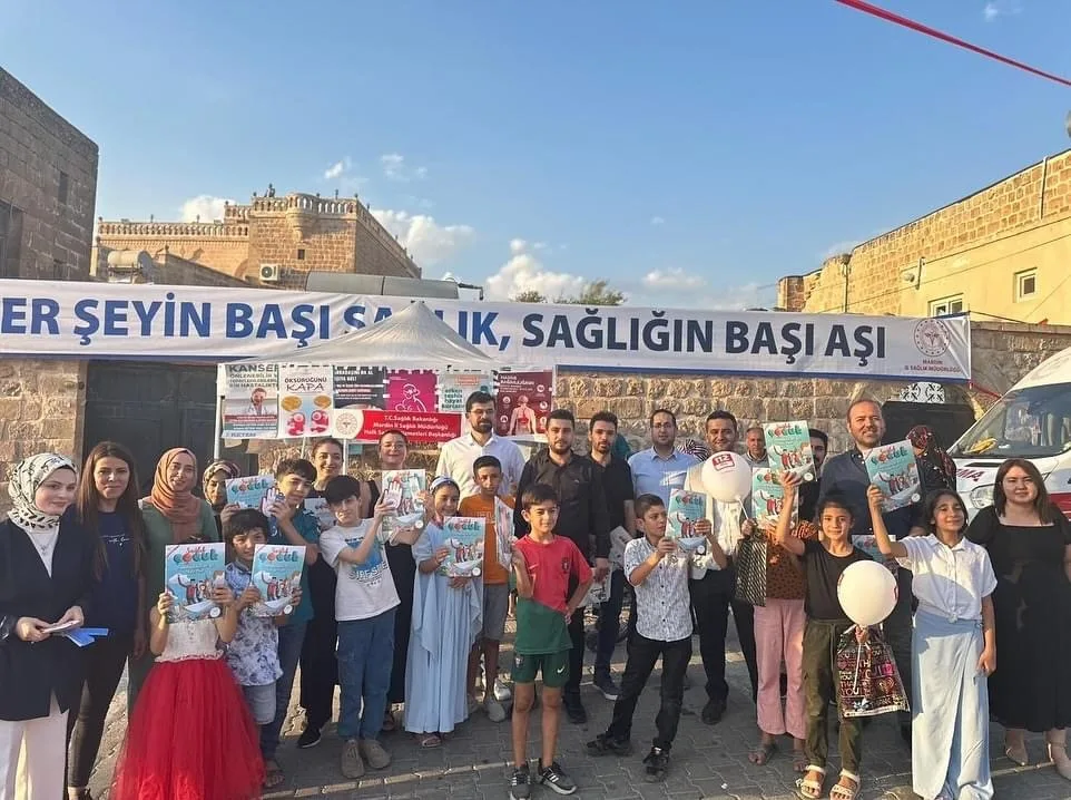 Midyat’ta festivalde sağlık standında vatandaşlar bilgilendirildi yoğun ilgi